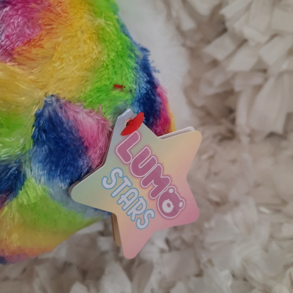 Lumo Stars Stripe the Owl NWT Rainbow Glitter Feet - Picture 7 of 9